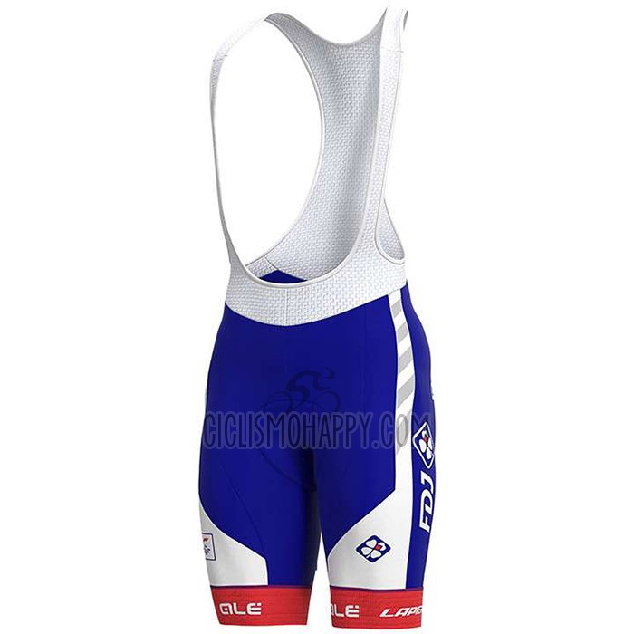 Groupama FDJ Cycling Jersey Bib Short 2020 Short Sleeve Red Blue